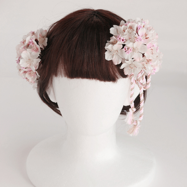 桜の和装髪飾り